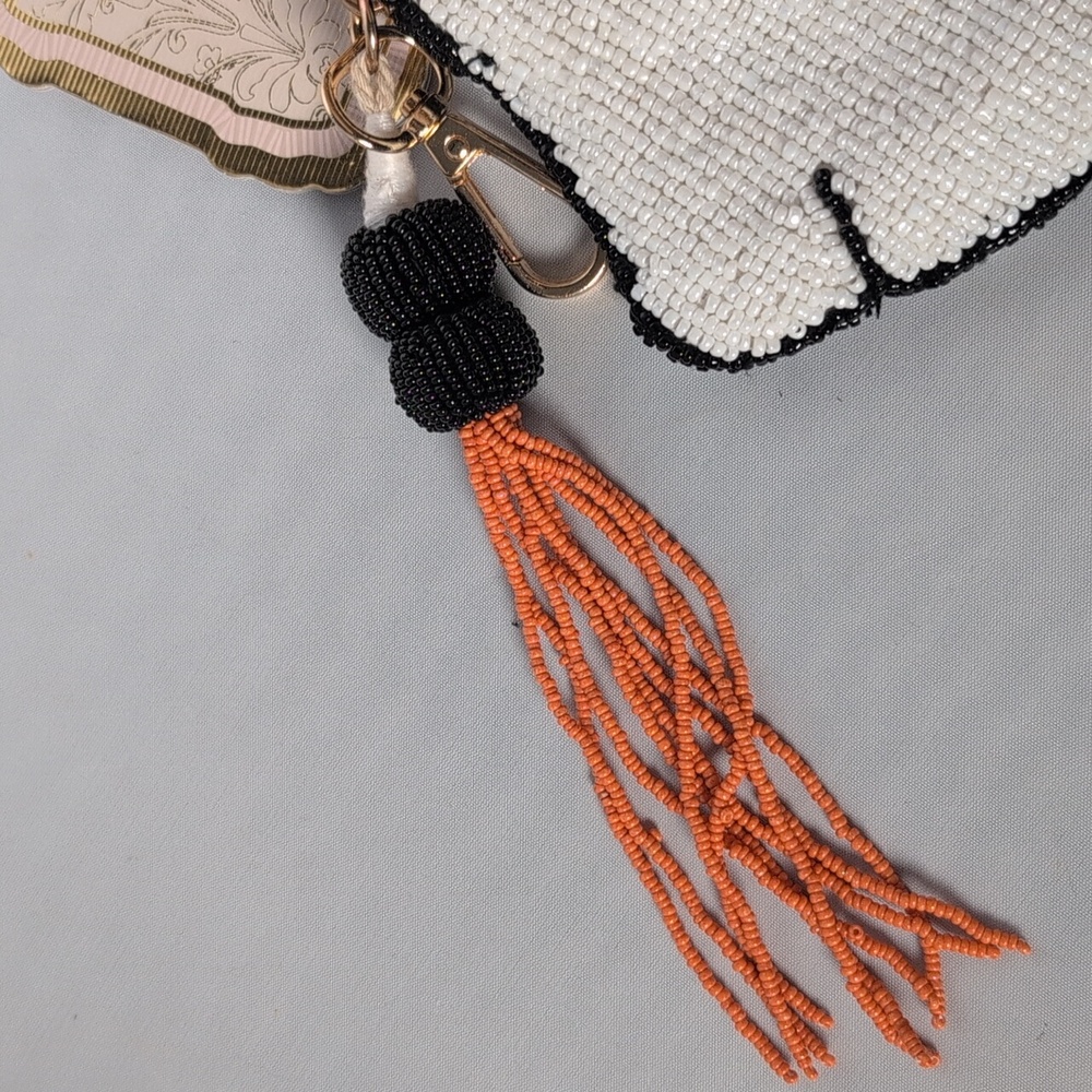 Wandering Moon India Handmade Beaded Ghost Pouch - Picture 3 of 8